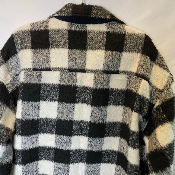 Fantastic Fawn Women’s Oversized Long Plaid Coat Shacket Size Large Checkered - Picture 12 of 13